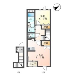 渡利新築アパートの物件間取画像